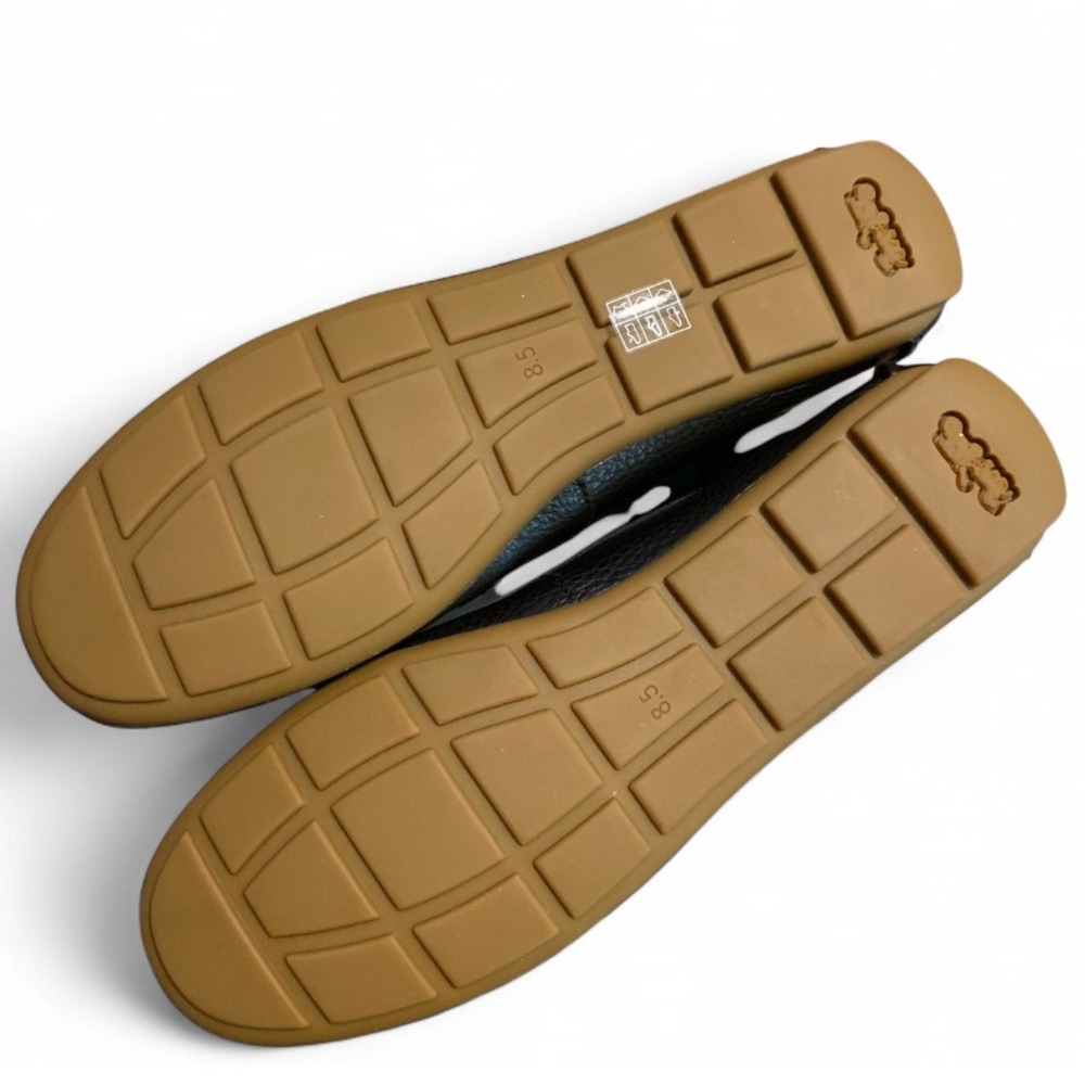 COACH Minna Solid Black Leather Moccasin Driver Loafer Tassel Size 8.5 (S746) - Picture 10 of 11